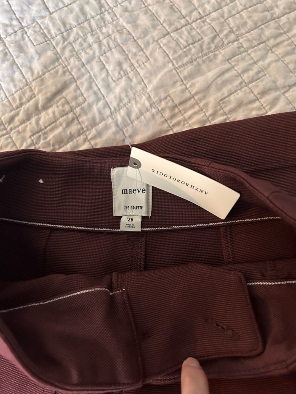 Maeve Wine High-Rise crop pant - Picture 3 of 5